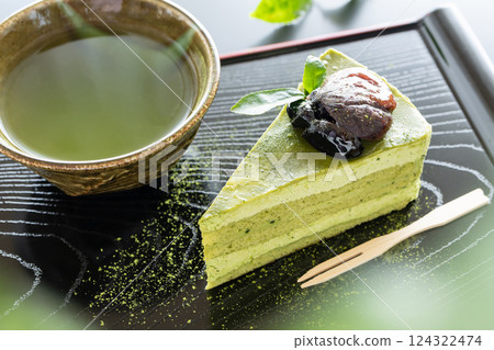 抹茶蛋糕 抹茶糖果 124322474