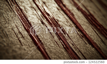 Red paint streaks on textured surface create abstract art Red paint streaks on textured surface create abstract art 124322560