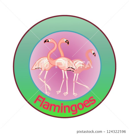 火烈鳥會徽插圖 火烈鳥會徽插圖 124322596