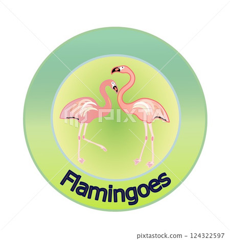 火烈鳥會徽插圖 火烈鳥會徽插圖 124322597