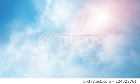 Soft pastel sky with subtle gradients and clouds 124322761