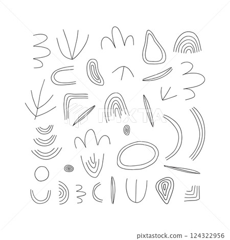 Hand drawn funky texture vector set 124322956