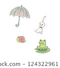 雨季的水彩插圖 124322961