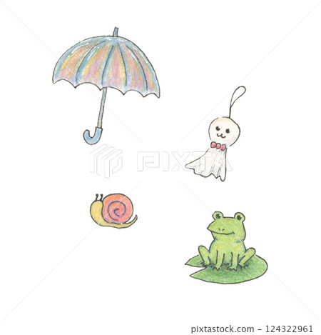 雨季的水彩插圖 雨季的水彩插圖 124322961