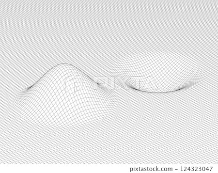 Wireframe showing uplift and subsidence Vector illustration 124323047