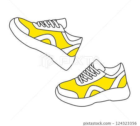 運動鞋插圖 124323356