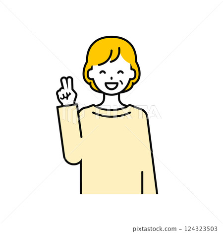 Upper body pose_simple senior woman 04 124323503