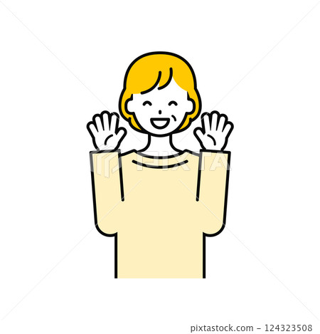 Upper body pose_simple senior woman 09 Upper body pose_simple senior woman 09 124323508