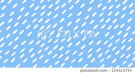 Simple rain pattern. White drops on blue background. Rainfall illustration. Dashed vertical lines. Vector illustration Simple rain pattern. White drops on blue background. Rainfall illustration. Dashed vertical lines. Vector illustration 124323743