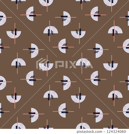 Textile motif seamless pattern. Abstract line shape geometric motif basic pattern continuous background. Man shirt all over print block. Textile motif seamless pattern. Abstract line shape geometric motif basic pattern continuous background. Man shirt all over print block. 124324060