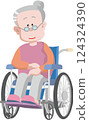 輪椅的祖母 124324390
