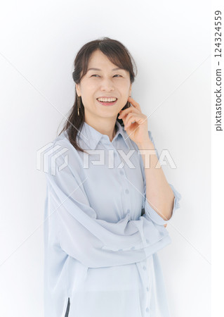 Portrait of a woman in her 50s Portrait of a woman in her 50s 124324559