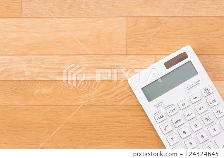 Wooden floor cushion and calculator Wooden floor cushion and calculator 124324645