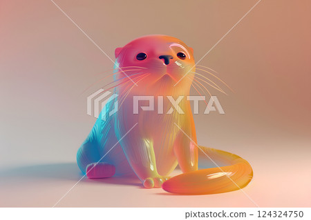 彩色水獺 124324750