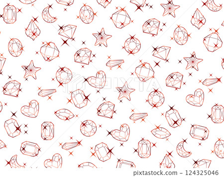 Cut glass pattern, 10 red 124325046