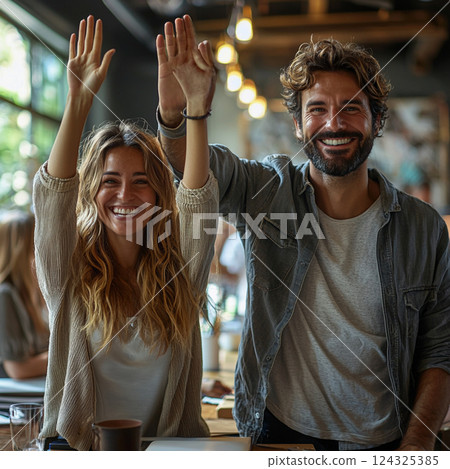 friendly, colleagues, friends 124325385