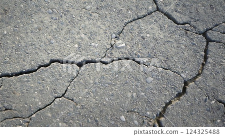 Image of cracks in concrete Background material Texture AI generated material 124325488