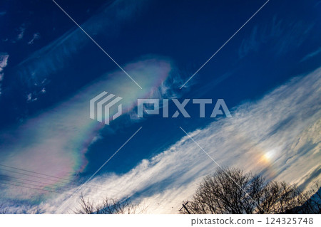 幻影太陽和彩虹雲罕見天氣現象 124325748