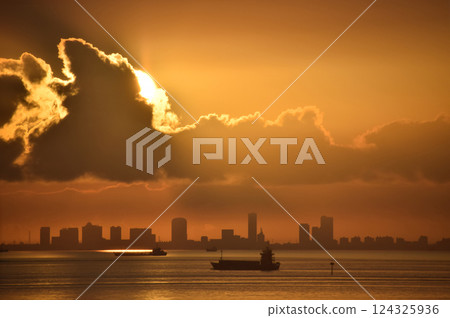 Sunrise over Tokyo Bay 124325936