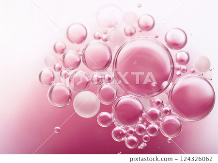 粉紅色泡泡的集合 124326062