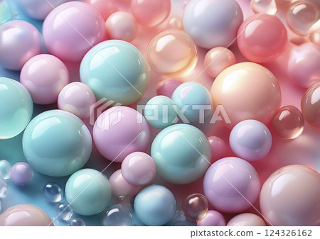 可愛的彩色球體 124326162