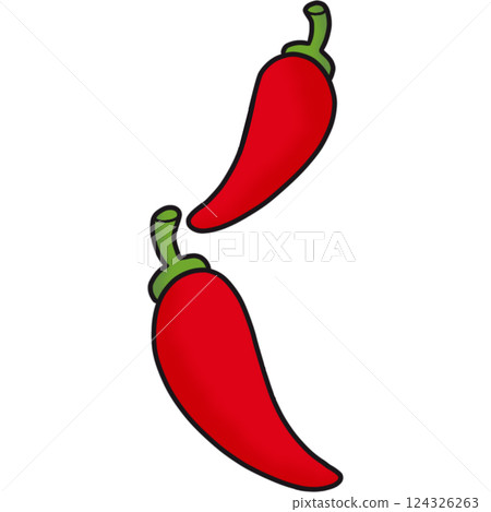 The illustration of a chili 124326263