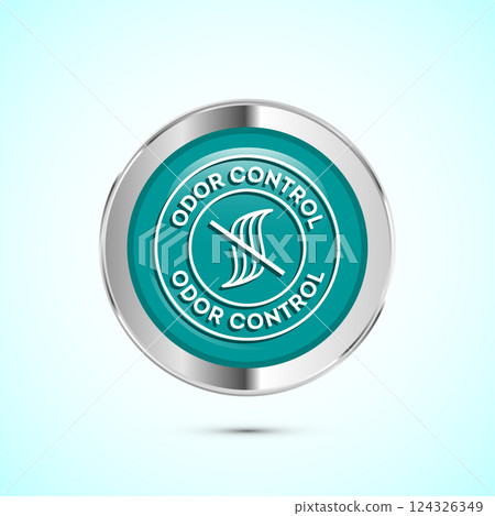 Odor control icon design illustration. Anti bad smell icon, Odor free label, Button design Odor control icon design illustration. Anti bad smell icon, Odor free label, Button design 124326349