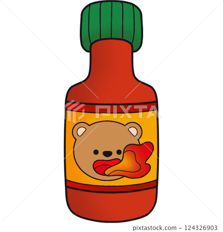 The illustration of a chili sauce The illustration of a chili sauce 124326903