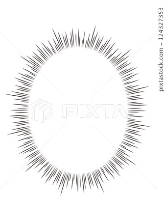 Speech bubble concentration line background material 124327353