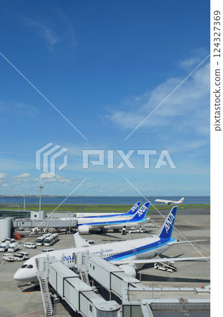 Haneda airport in the morning 124327369