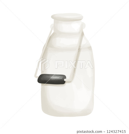 empty glass jar on white background 124327415