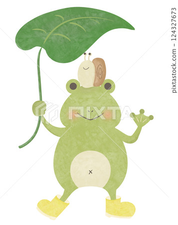 Frog and snail 124327673