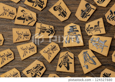 從鳥瞰視角看，將棋棋子排列成一個圓圈，所有棋子都在攻擊國王，呈現推翻統治階級的形象。 124327880