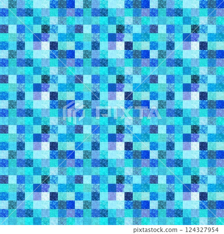 Colorful grid seamless pattern Large Turquoise variations 124327954