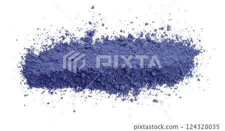 Purple powder isolated on transparent background 124328035
