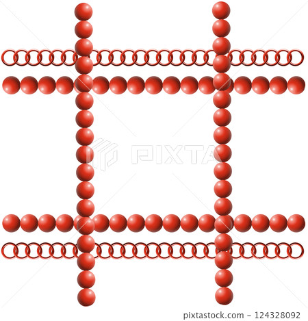 red nails with a gold lines on white red nails with a gold lines on white 124328092