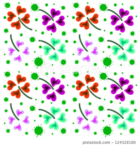 seamless pattern with flowers 124328180