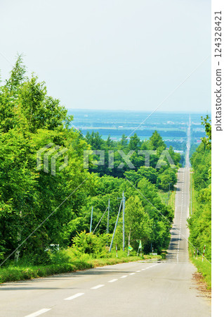 Hokkaido Road leading to heaven Hokkaido Road leading to heaven 124328421