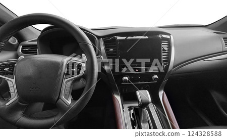 Automatic gearbox handle in a car 124328588