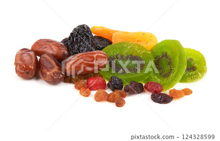 Dry fruits isolated 124328599