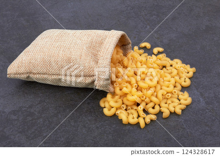 Elbow macaroni in bag Elbow macaroni in bag 124328617