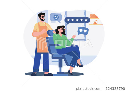 Women Giving Feedback For The Hair Salon Service 124328790