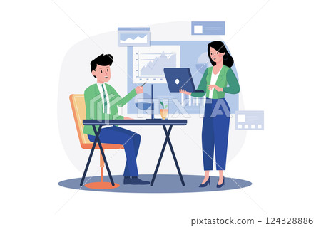 Marketing Discussion With Marketing Head 124328886