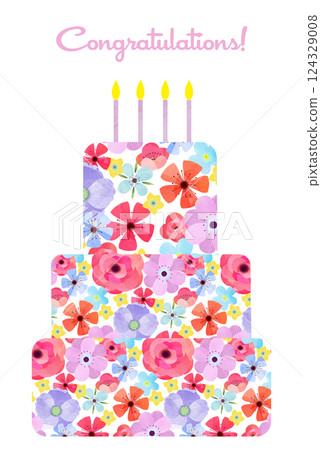 Three-tiered cake 124329008