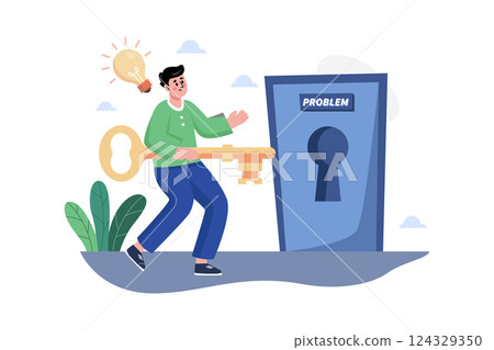 The Male Worker Found The Solution To The Problem 124329350