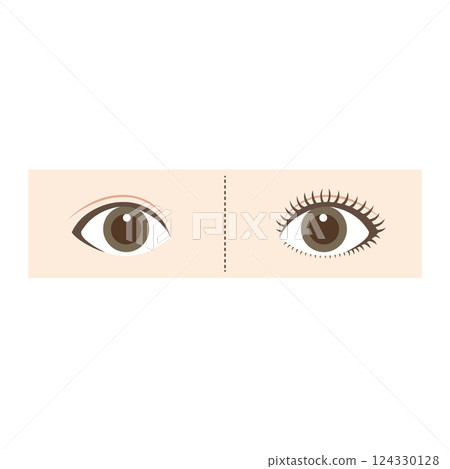 眼妝前後對比 124330128