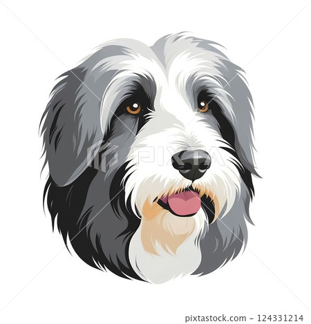 長鬚牧羊犬有可愛的拱形眉毛和大而寬的眼睛。 長鬚牧羊犬有可愛的拱形眉毛和大而寬的眼睛。 124331214