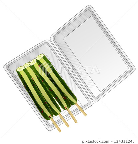 Pickled cucumber in food pack Pickled cucumber in food pack 124331243