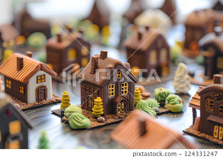 由巧克力製成的美味小鎮 由巧克力製成的美味小鎮 124331247