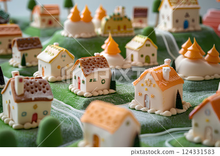Delicious colorful house icon material (3D)-2 124331583